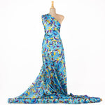 Cetim Estampado Aquarela Azul - Ribes y Casals