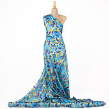 Cetim Estampado Aquarela Azul - Ribes y Casals