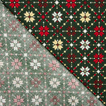 Popeline Algodão Noel Star Geo Verde - Ribes y Casals