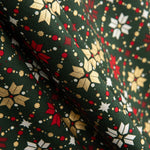 Popeline Algodão Noel Star Geo Verde - Ribes y Casals