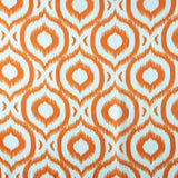 Retal Satén Estampado Checker Geo Naranja 170x140 cm - Ribes y Casals