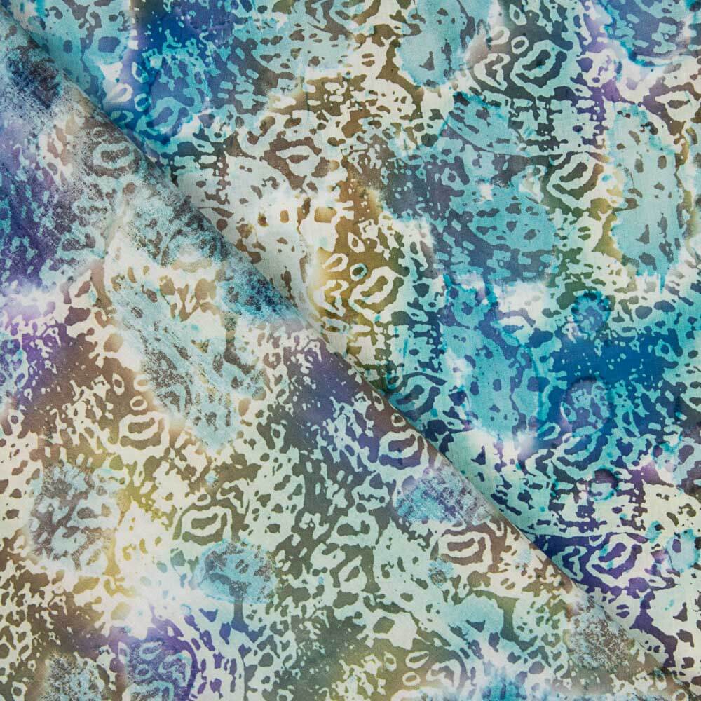 Popeline Bangui Batik Turquesa - Ribes y Casals