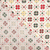 Popline Algodão Noel Star Geo Cru - Ribes y Casals