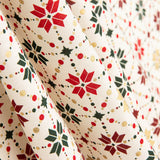 Popline Algodão Noel Star Geo Cru - Ribes y Casals