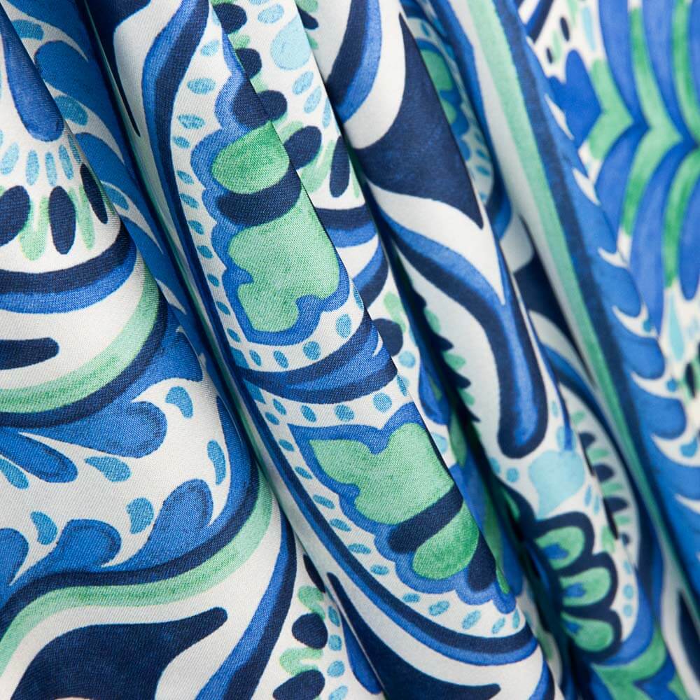 Cetim Poliéster Azul Viena - Ribes y Casals