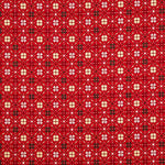 Popeline Algodão Noel Star Geo Vermelho - Ribes y Casals