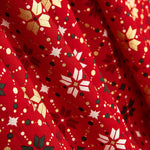 Popeline Algodão Noel Star Geo Vermelho - Ribes y Casals