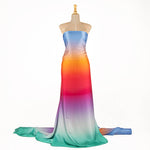 Cetim Estampado Rainbow Morango - Ribes y Casals