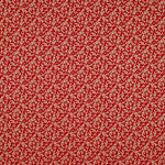 Popeline Algodão Ramos Dourados Vermelha - Ribes y Casals