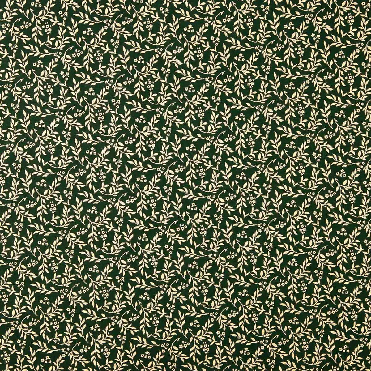 Popeline Natal Folhas Verdes - Ribes y Casals