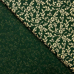 Popeline Natal Folhas Verdes - Ribes y Casals