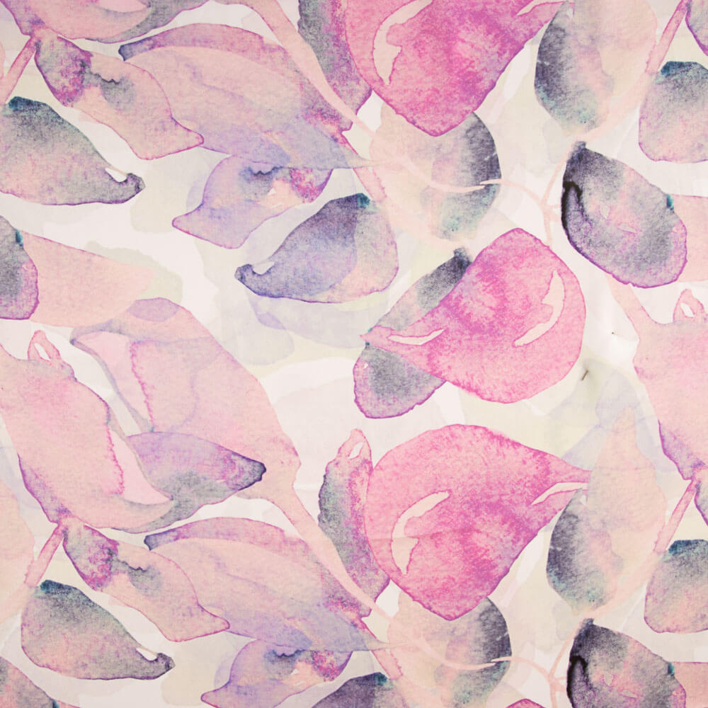 Cetim Estampado Aquarela Rosado - Ribes y Casals