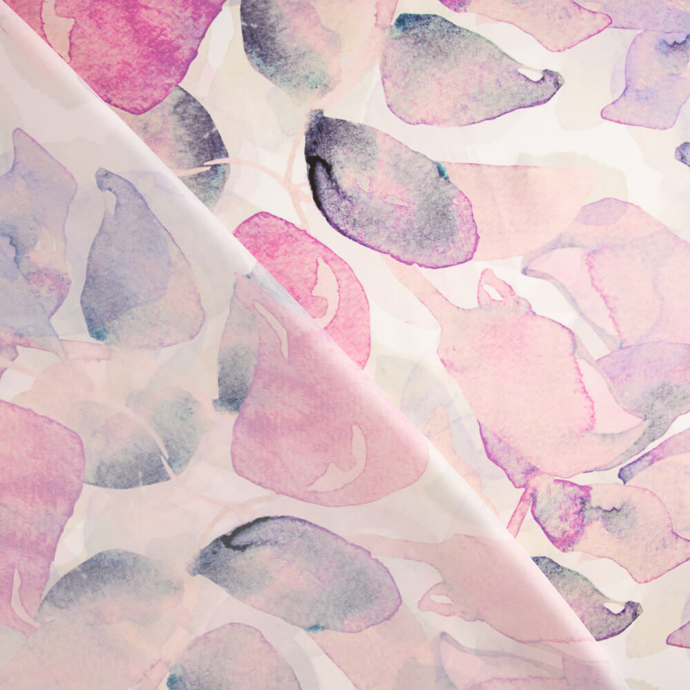 Cetim Estampado Aquarela Rosado - Ribes y Casals