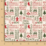 Retal Popelín Navidad Hou Crudo 200x140 cm - Ribes y Casals