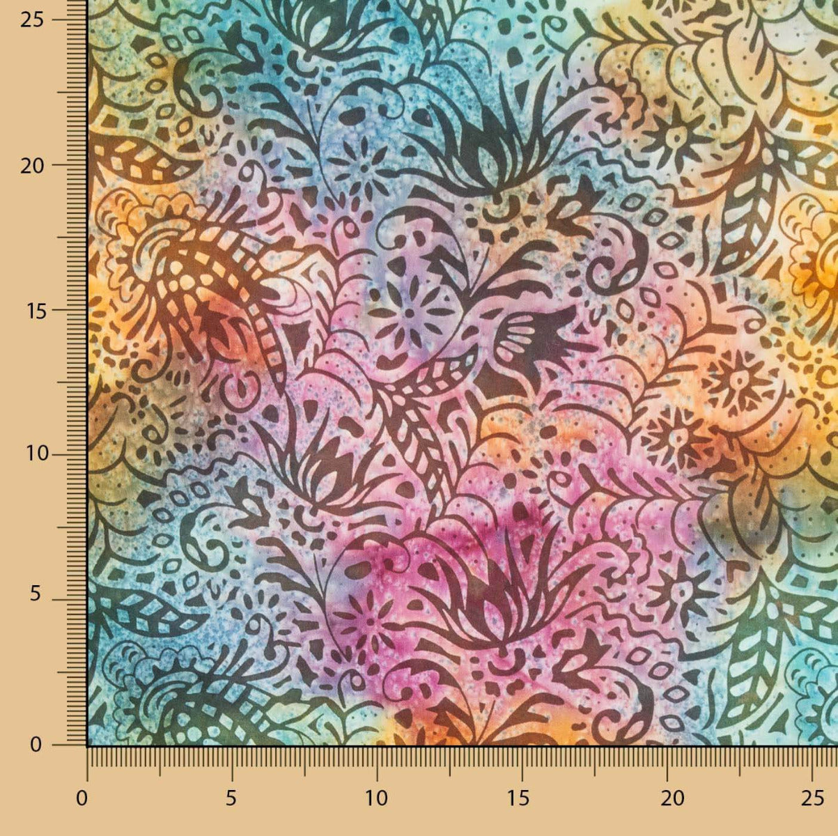 Popeline Batik Malabo Multicolorido - Ribes y Casals