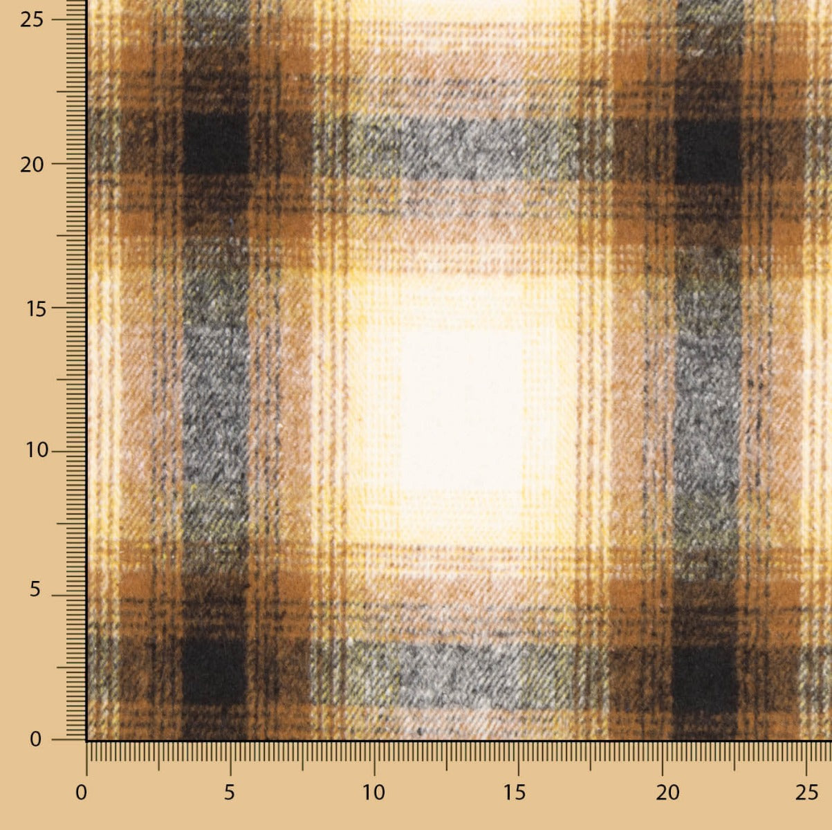 Mouflon Xadrez Cru, Mostarda e Cinza - Ribes y Casals