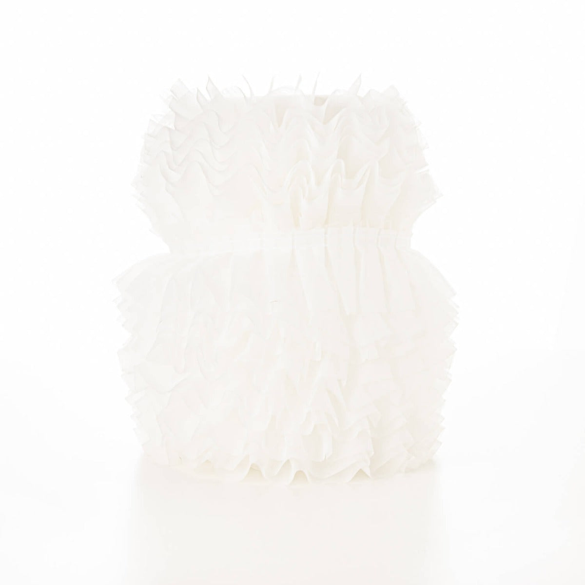 Cinta Plisada Garrucha 6 cm Blanco Natural - Ribes y Casals