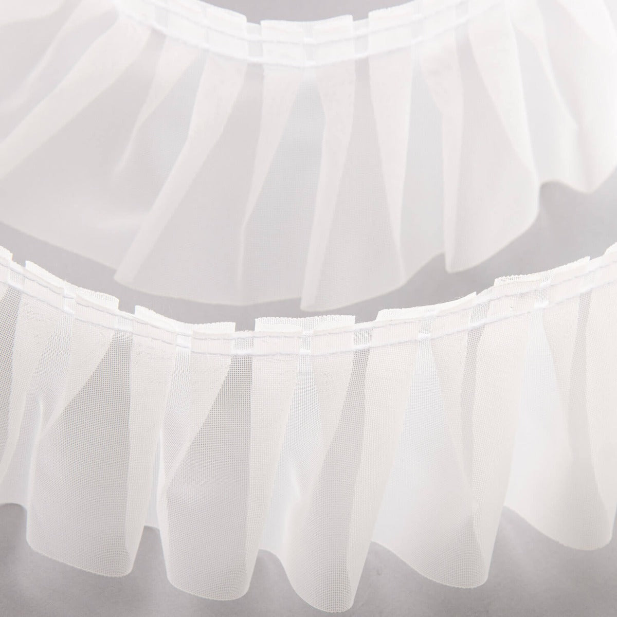 Cinta Plisada Garrucha 6 cm Blanco Natural - Ribes y Casals