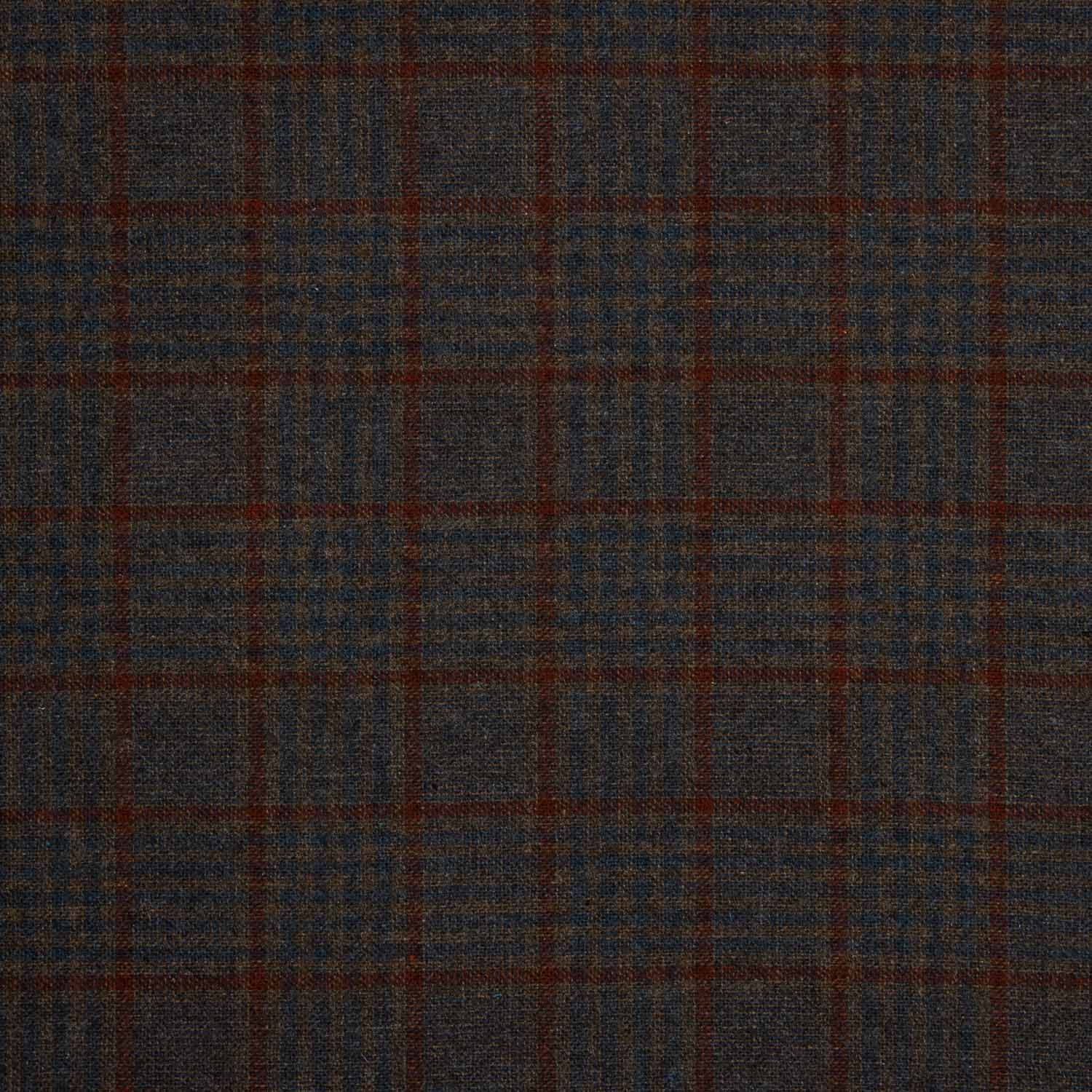 Poncho de lã xadrez vermelho - Ribes y Casals