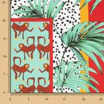 Cetim de poliéster estampado Safari Tropical - Ribes y Casals