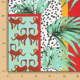 Cetim de poliéster estampado Safari Tropical - Ribes y Casals