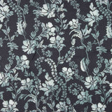 Sarja Suave Viscose Linho Flores Marinho - Ribes y Casals