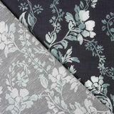 Sarja Suave Viscose Linho Flores Marinho - Ribes y Casals