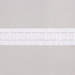 Fita de batista bordada branca, modelo 11696 – 30 mm - Ribes y Casals