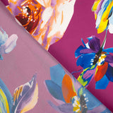 Retal Satén Estampado Niema Grana 150x150 cm - Ribes y Casals