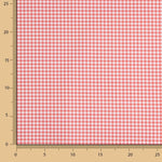 Percal estampado xadrez mini vermelho - Ribes y Casals