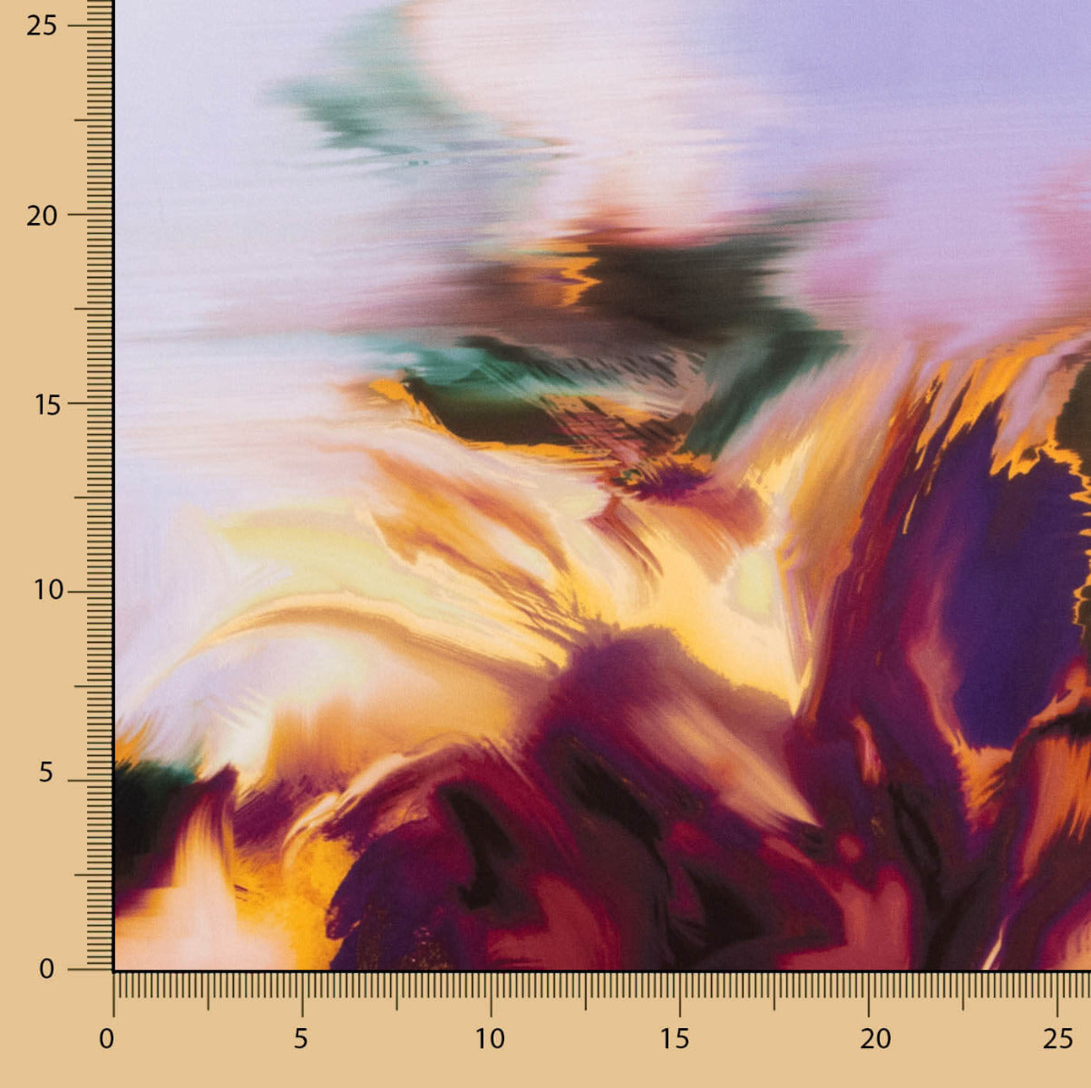 Cetim Estampado Splash Roxo - Ribes y Casals