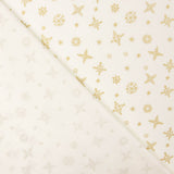 Popeline Estampada Flocos de Ouro Natural - Ribes y Casals