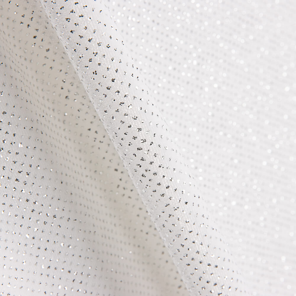 Veludo Elástico Glitter Branco - Ribes y Casals