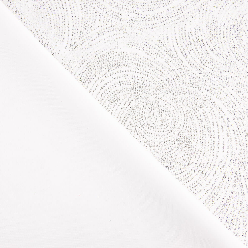 Veludo Elástico Glitter Geo Branco - Ribes y Casals