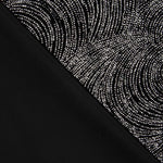 Veludo ElásticoGlitter Geo Preto - Ribes y Casals