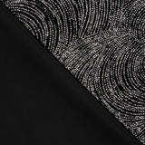 Veludo ElásticoGlitter Geo Preto - Ribes y Casals