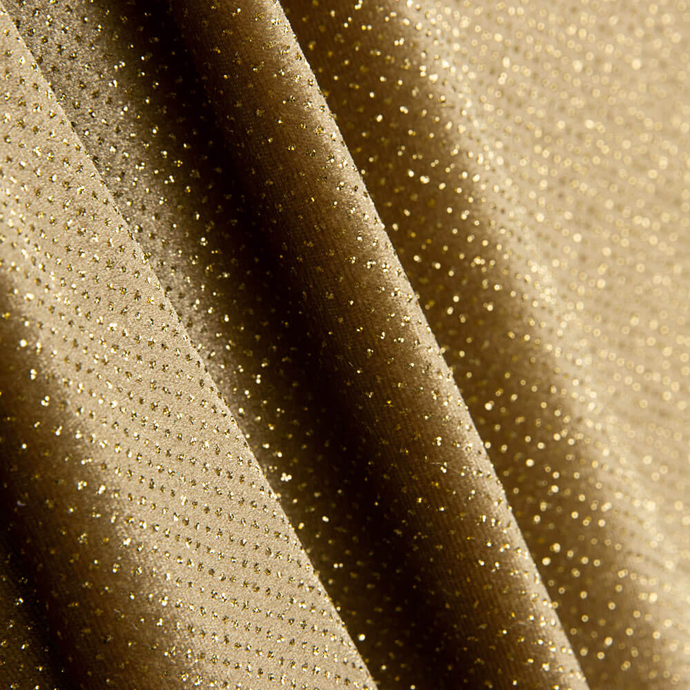 Veludo Elástico Glitter Camel - Ribes y Casals