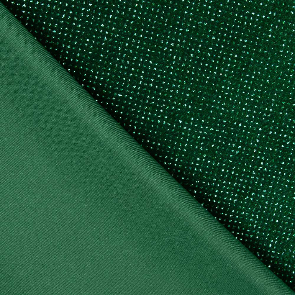 Veludo Elástico Glitter Verde Garrafa - Ribes y Casals