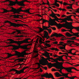 Retal Lycra Flocada Trash Rojo 150x140 cm - Ribes y Casals