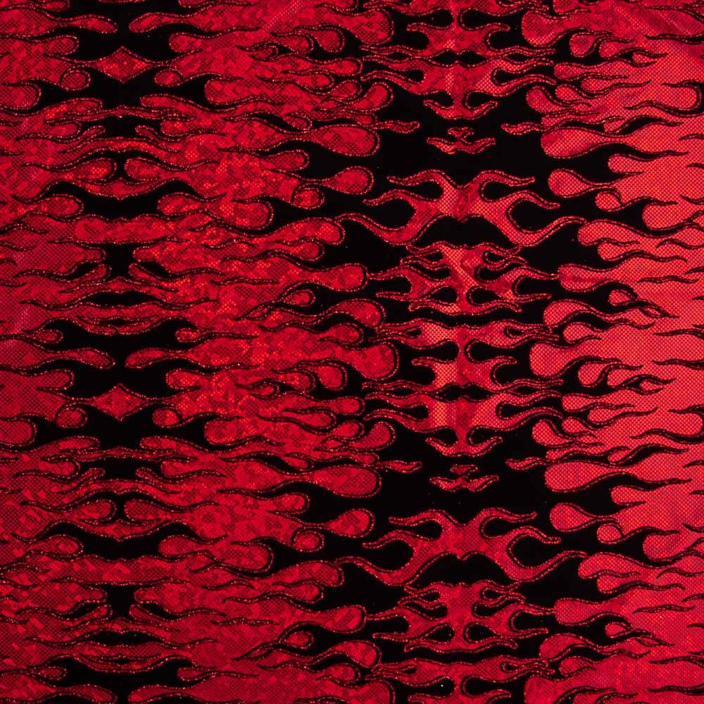 Lycra Flocada Trash Vermelho - Ribes y Casals