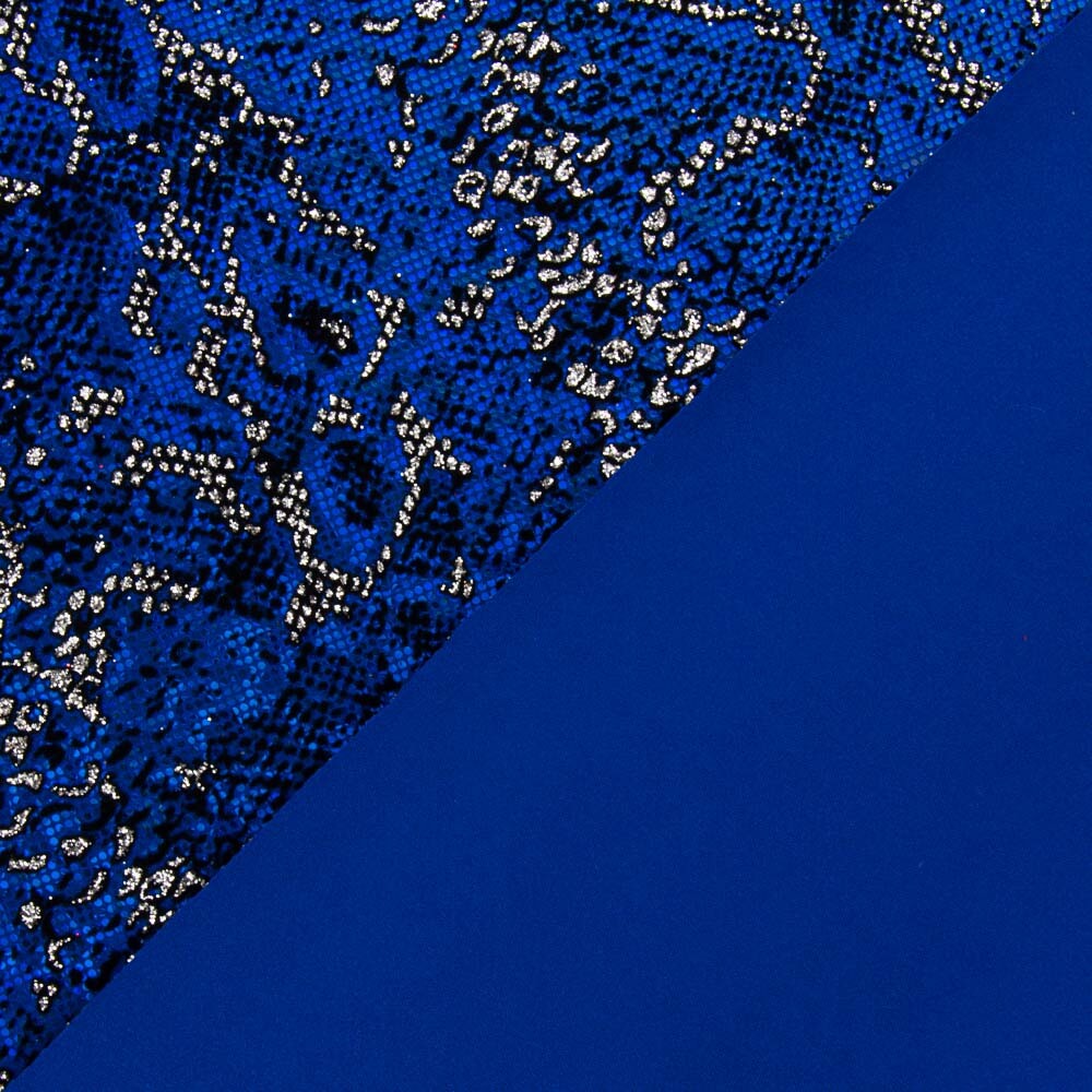 Lycra Flocada Animal Azul - Ribes y Casals