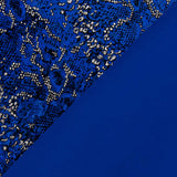 Lycra Flocada Animal Azul - Ribes y Casals