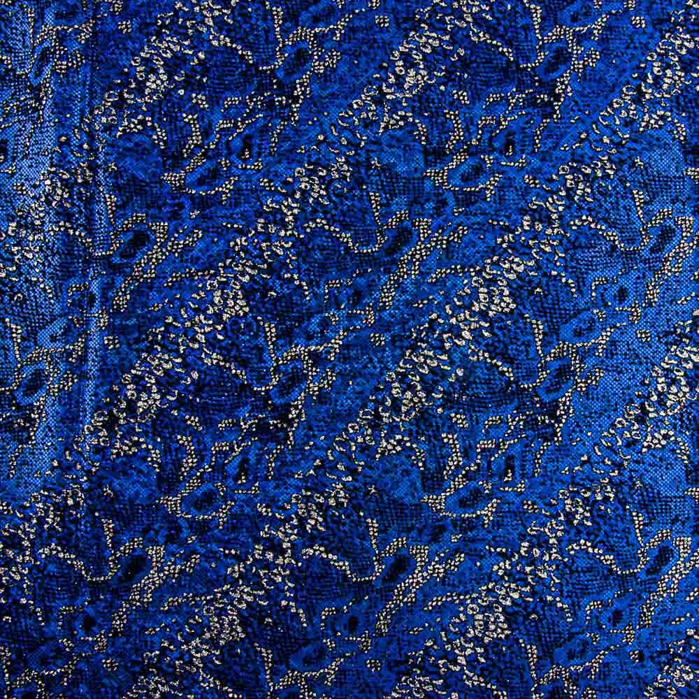 Lycra Flocada Animal Azul - Ribes y Casals