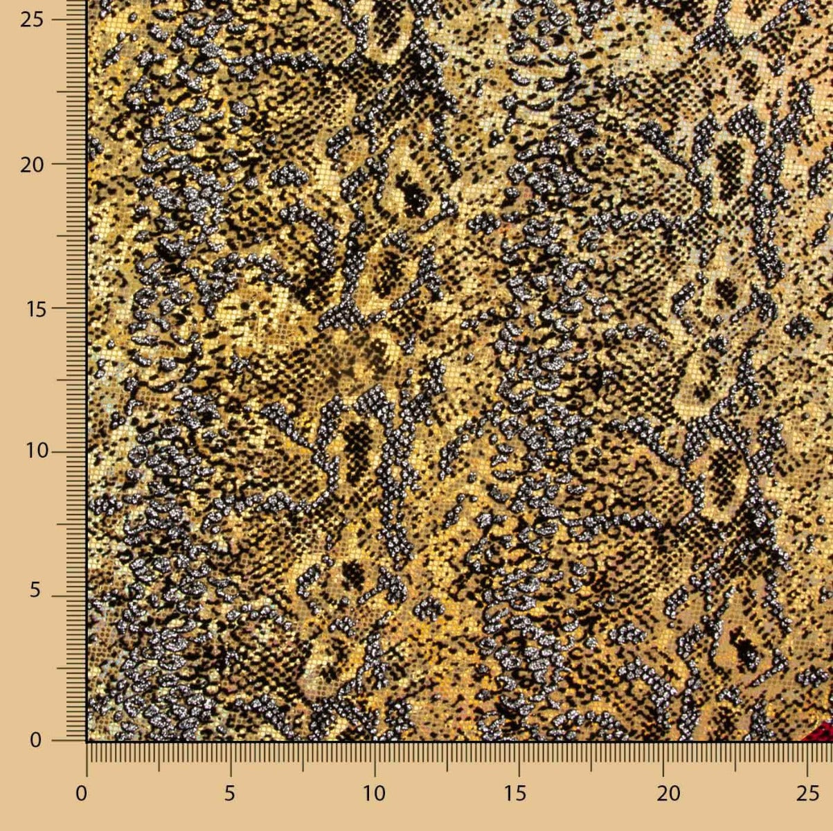 Lycra Flocada Animal Dourada - Ribes y Casals