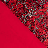 Lycra Flocada Animal Vermelha - Ribes y Casals