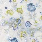 Tul Bordado Lentejuela Romance Azul - Ribes y Casals