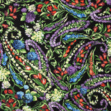 Koshibo Estampado Mil Flores Preto - Ribes y Casals