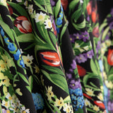 Koshibo Estampado Mil Flores Preto - Ribes y Casals