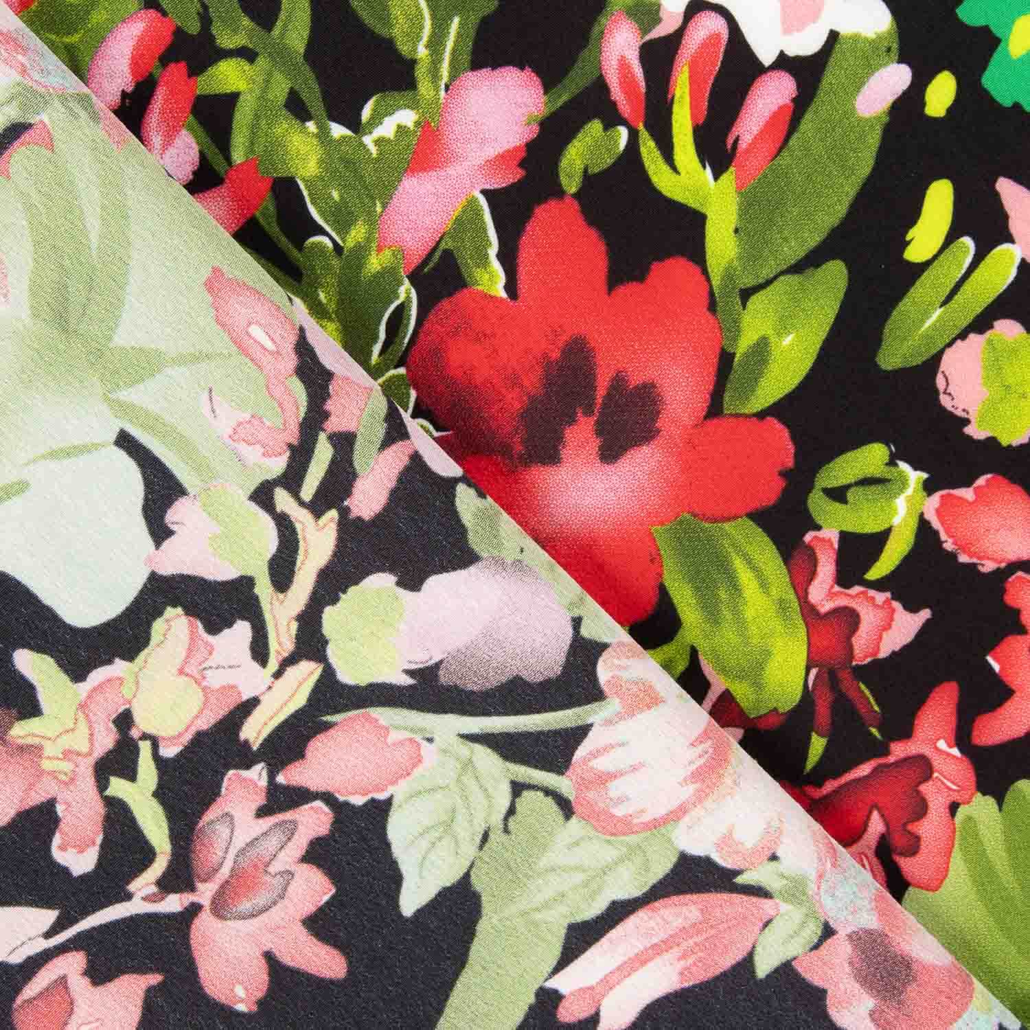 Koshibo Estampado Floral Preto - Ribes y Casals