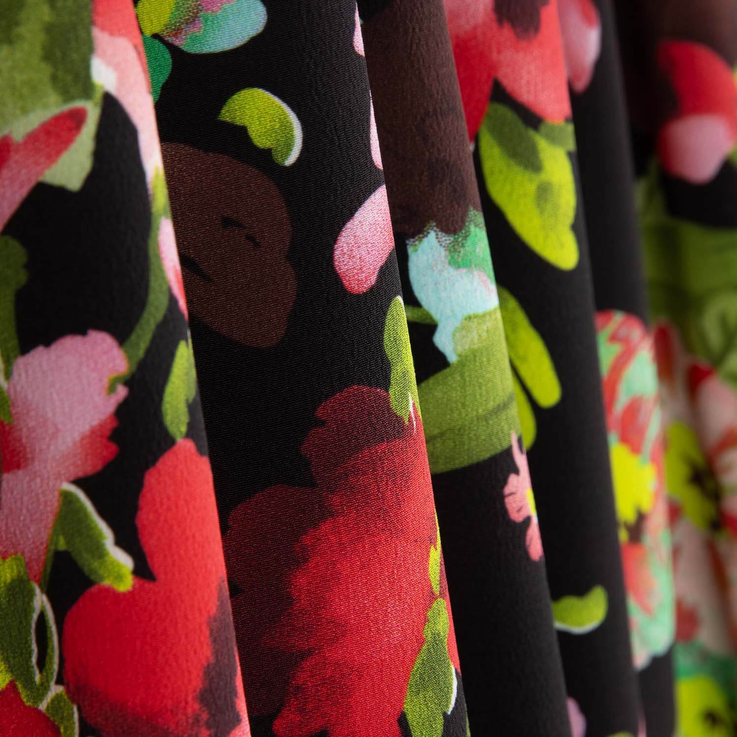 Koshibo Estampado Floral Preto - Ribes y Casals